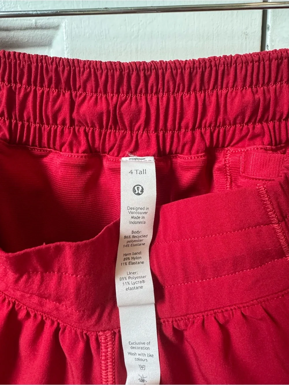 Red lululemon Hotty Hot Women's Athletic Shorts
